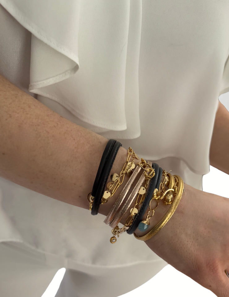 Bracelet pile | Gemme bleue