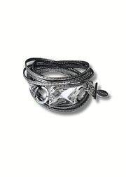 Crystal Wrap Bracelet | Silver