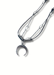 Long Horn Necklace | Silver