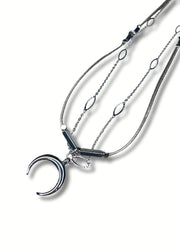 Long Horn Necklace | Silver