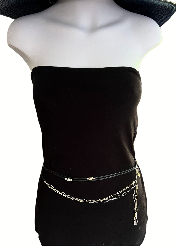 1/8th Prism Chain Belt | Silver