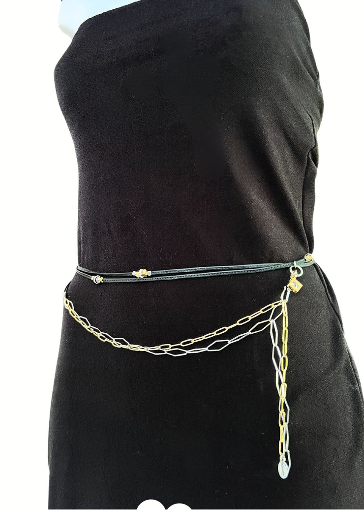 1/8th Prism Chain Belt | Gold