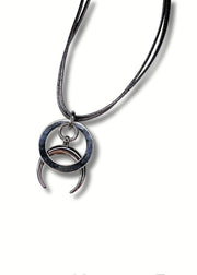 Full Horn Necklace | Silver