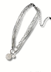 Coin Necklace | Silver