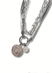 Coin Necklace | Silver