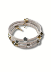 Long Cube Coil Bracelet | Mix Metal