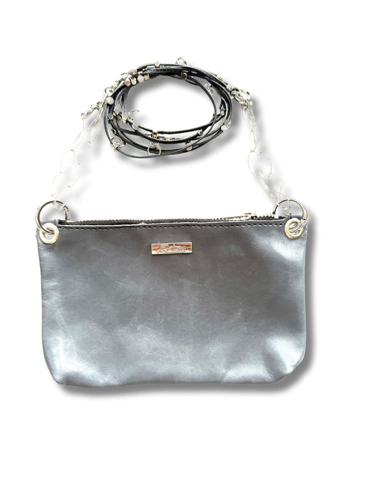 Travel Handbag  (Necklace and Pouch) | Cube | Silver